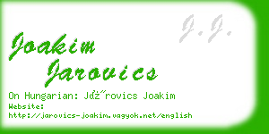 joakim jarovics business card